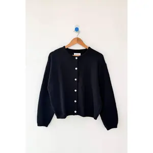 Cotton Leila Cardigan Black