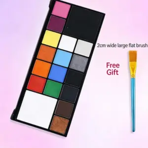 18 Color Paint Palette + Additional Brush Set, Vibrant Art Supplies for Creative Projects, Ideal for Artists and Hobbyists