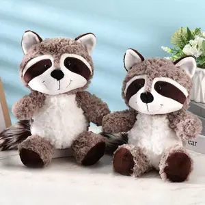 Cute 25cm Raccoon Plush Toy, Soft Raccoon Stuffed Animal Doll, Perfect Gift for Kids Boys Girls, Home Decor, Holiday Decoration, Kawaii Stuffed Animals, Soft Huggable