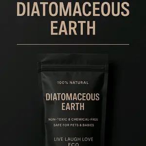 Diatomaceous Earth 16 oz Food Grade Bug Eliminator - 100% Natural, Non-Toxic & Chemical-Free, Safe for Pets & Babies Scent