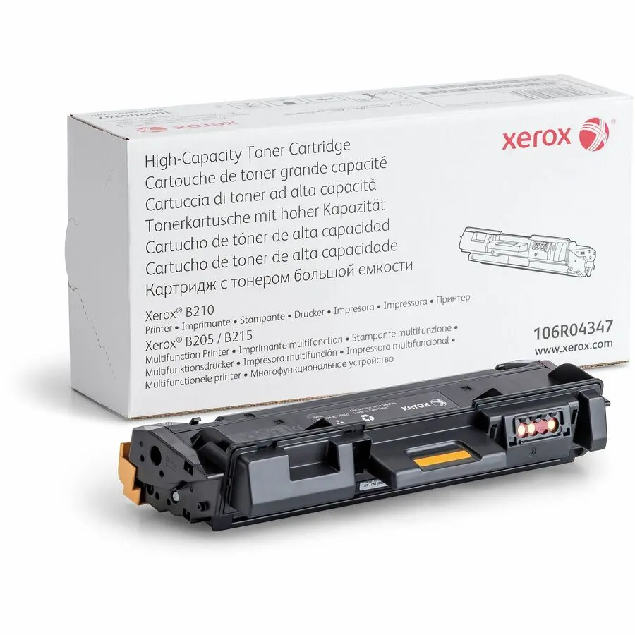 Original Xerox High-Capacity Black Toner Cartridge, Model 106R04347, Compatible with B210/B205 Printers