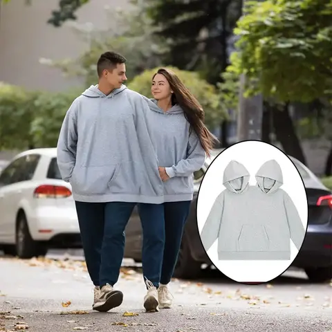 Unisex Geometric Casual Grey Hoodie - Crewneck Oversized Sweatshirt, All-Seasons Sports Outerwear, Cold Wash Safe, Boyfriend-Style Couple Clothes, Gifts for Him, GF Gift