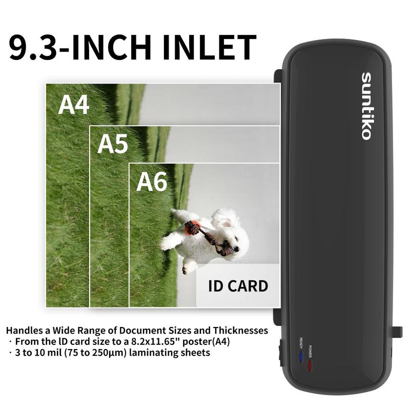 Efficient Versatile Laminator for Documents & Photos - Quick Warm-Up, A4/A5/A6 Compatible