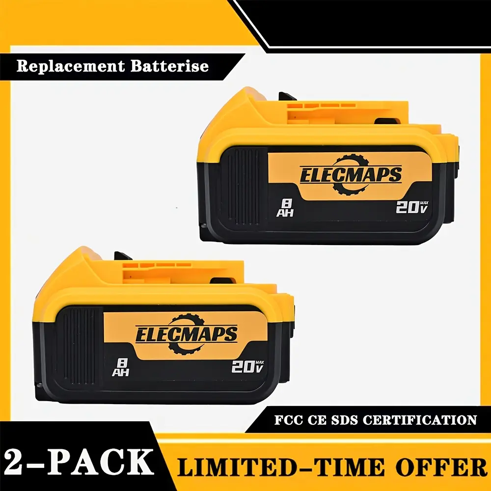 2-Pack 8.0Ah Lithium-ion Replacement Batteries 2-Pack 8.0Ah Lithium-ion Replacement Batteries
