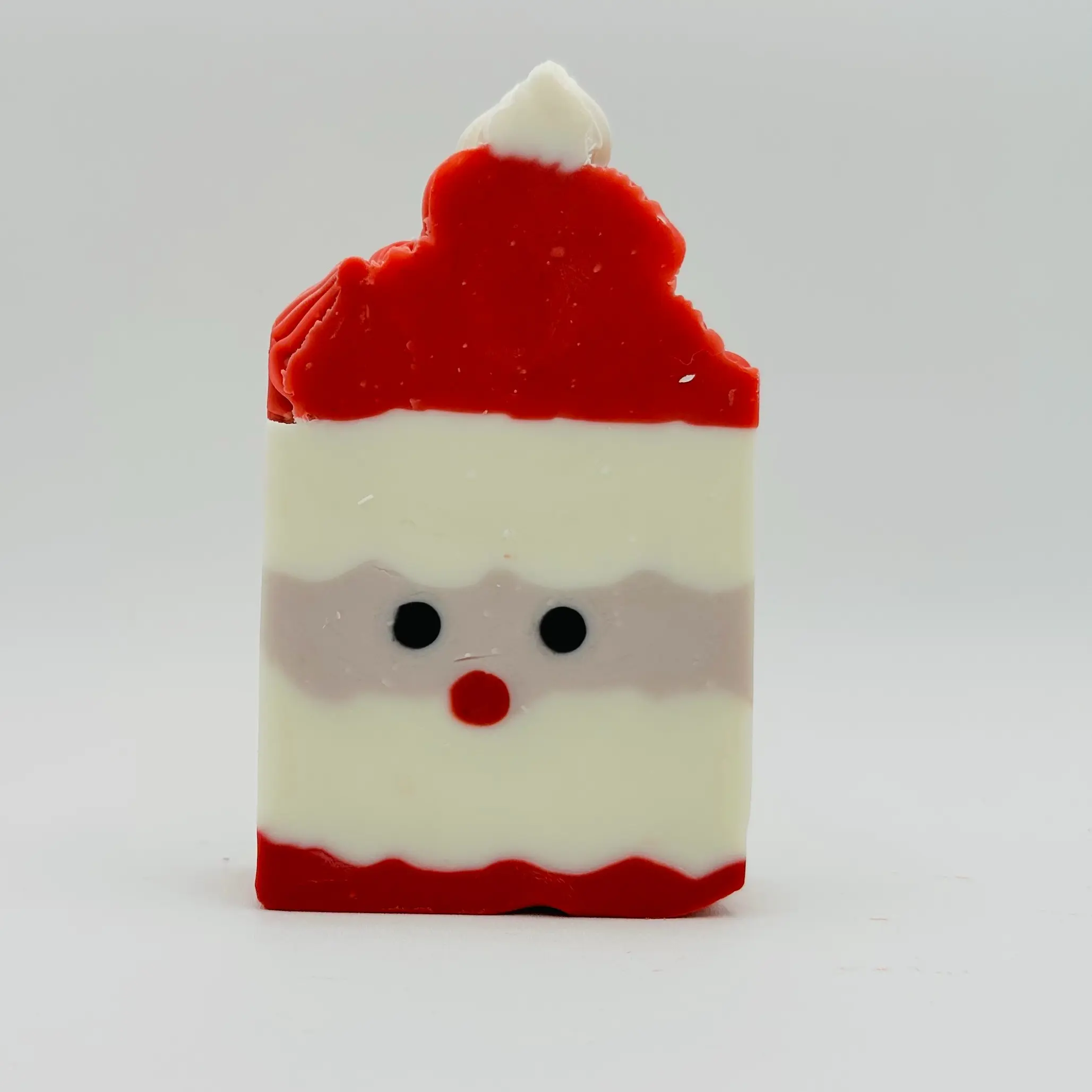 Santa Suds Candy Cane Scented Soap - Christmas Morning Shower Time Delight with Olive Oil Coconut Oil & Shea Butter - Natural Artisan Bar for Holiday Cheer