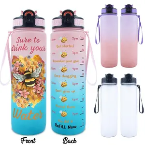 1pc 32oz Sports Water Bottle with Leakproof Design, Bee & Honeycomb Themed Featuring Watercolor Bee, Honeycomb, Floral Elements, Sure to Drink Your Water Inspirational Perfect for Daily Hydration, Nature Enthusiasts, Outdoor Adventures, and Adorable Gift
