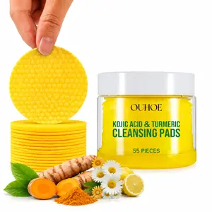Turmeric Kojic Acid Cleansing Wipe Pads Exfoliate for Blemishes and Uneven Skin Tone