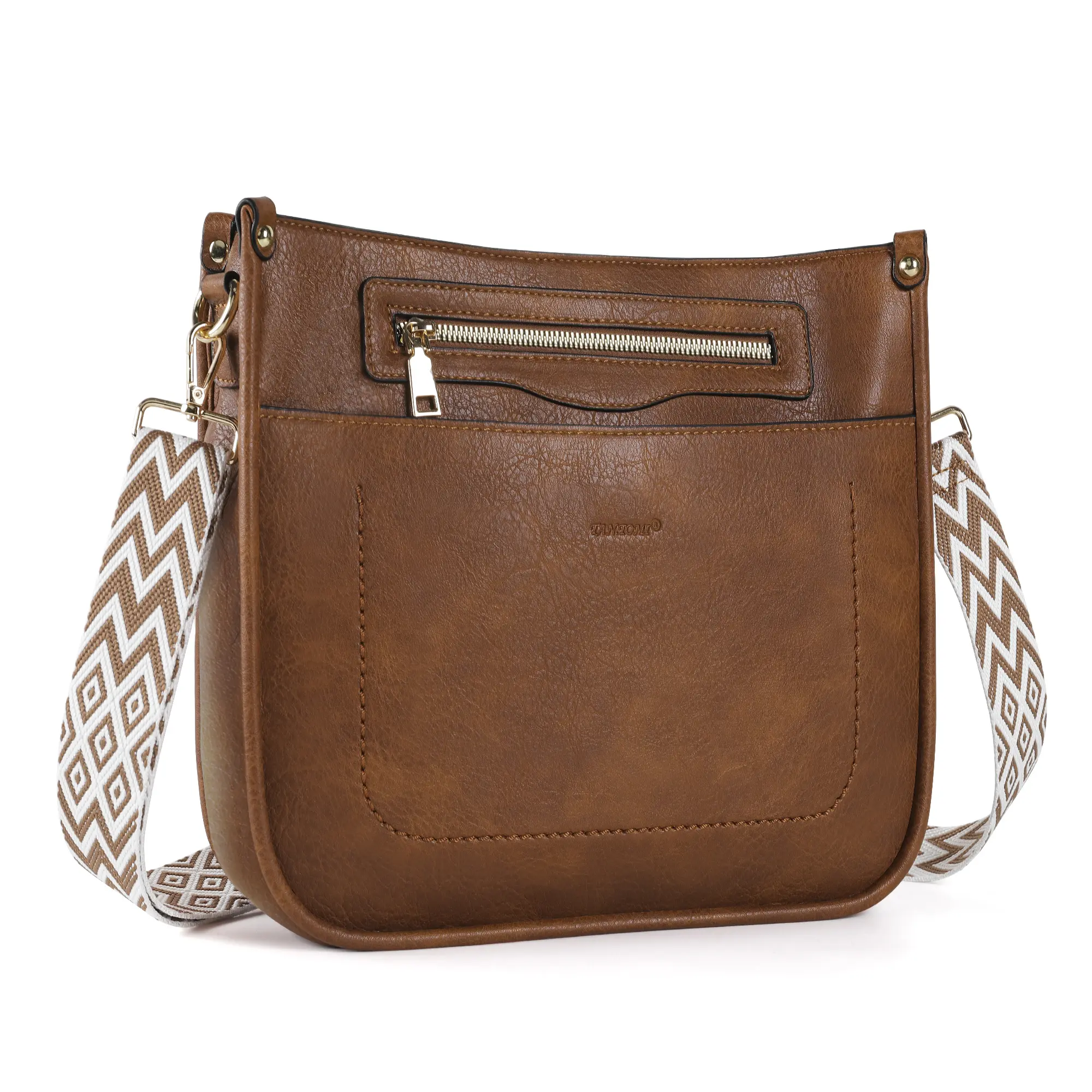 Premium Leather Crossbody Shoulder Bag for Travel & Everyday Carry – Adjustable Strap, Magnetic Closure,Detachable Strap