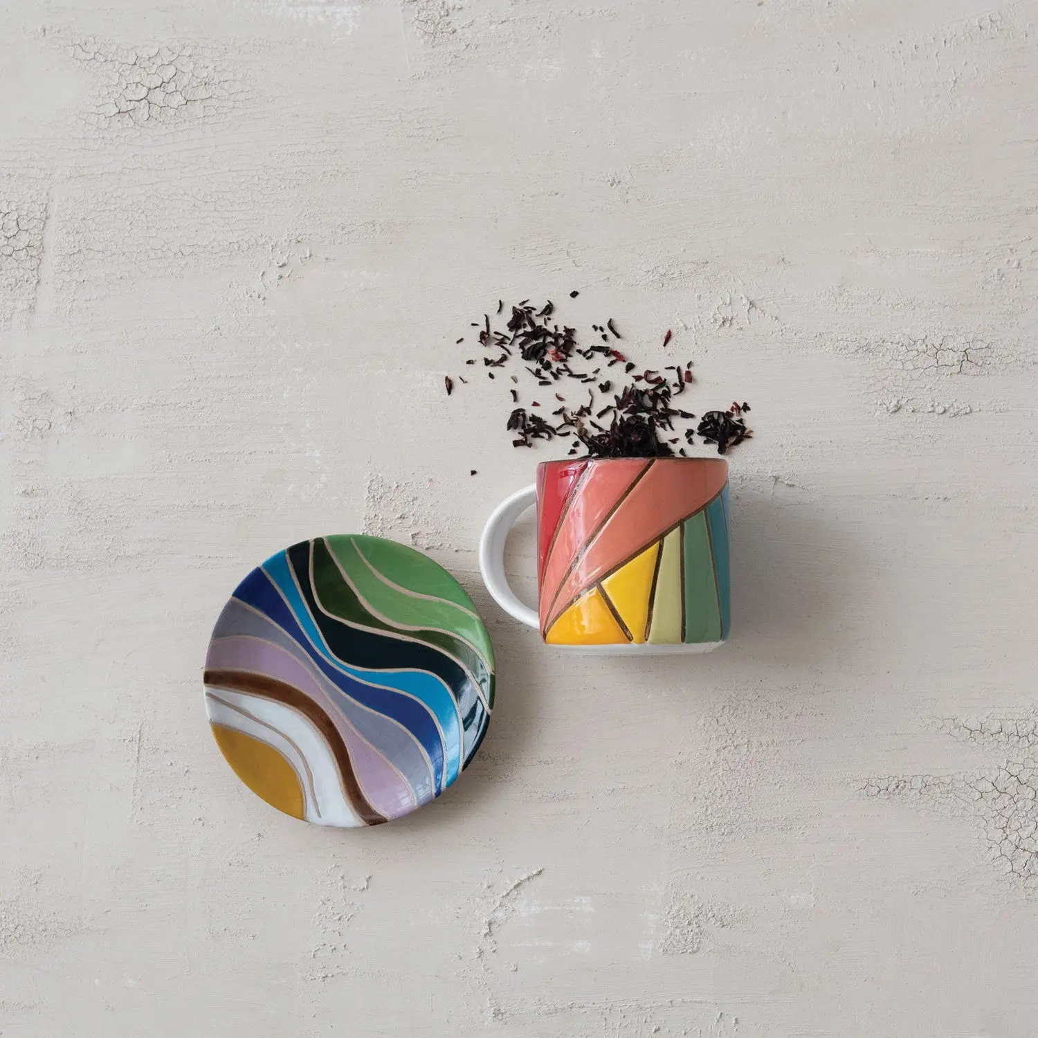 Painted Stoneware Mug