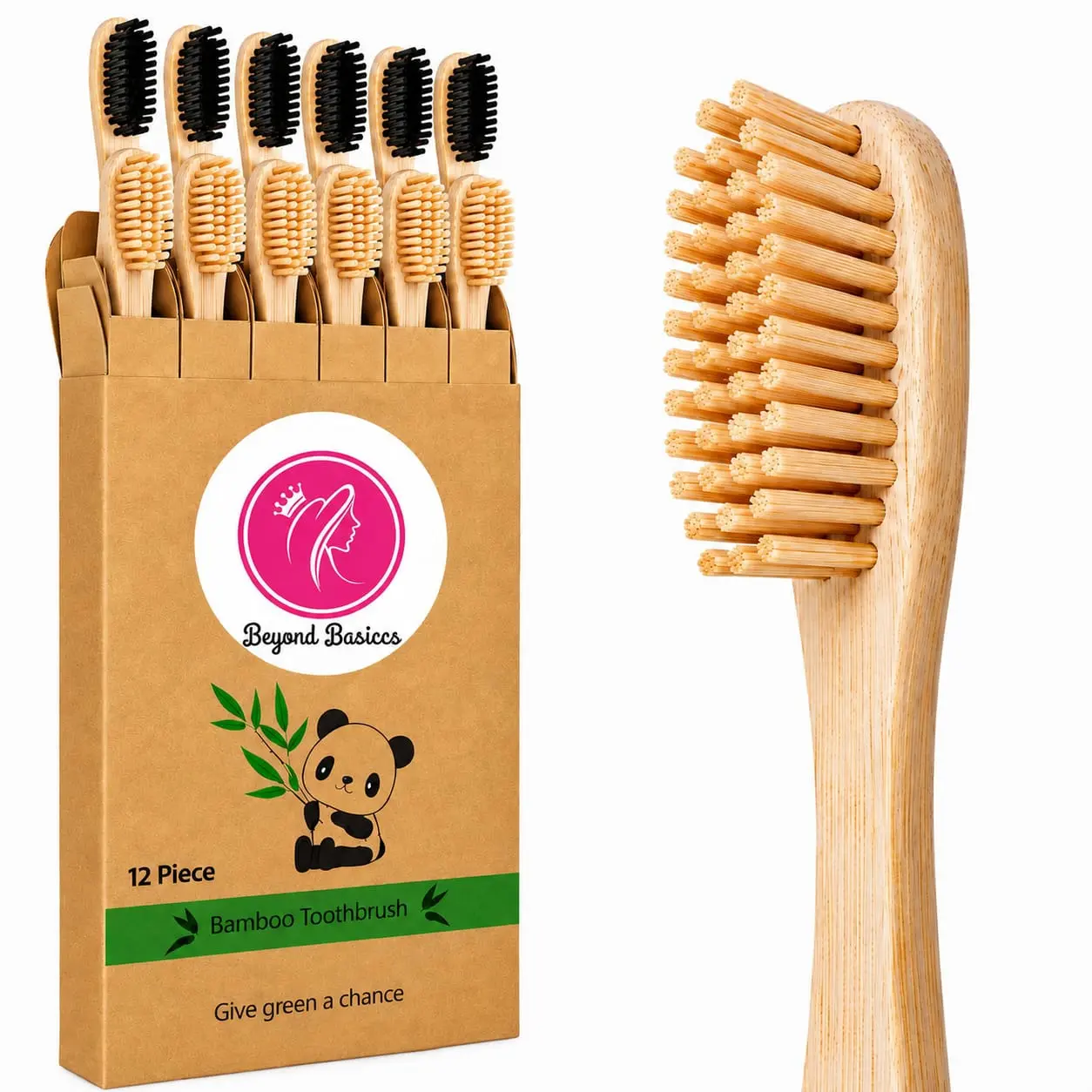 Bamboo Toothbrushes 12 Pack BPA Free Soft Bristles Toothbrush | Natural Toothbrushes Eco Friendly Toothbrush for Travel