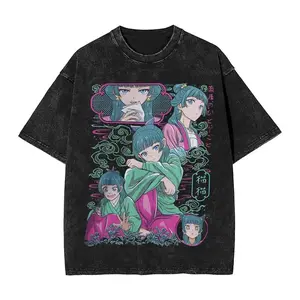 valentine shirts Anime The Apothecary Diaries Maomao Kawaii Printed T Shirt Men Women Cotton T-shirts Vintage Washed Tshirt Harajuku Male Tops