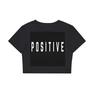 BCK "Positive" Fitted Crop Cotton T-Shirt