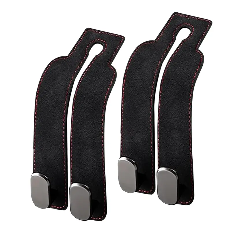 High-Density PU Leather Discreet Car Seat Backrest Storage Hook (Single, 1 Count) - Durable Auto Accessory, Reinforced Stitching, 5-10 lbs Capacity, Car Hanger for Family, Utilizes Vertical Backrest, Home Organizer Hook