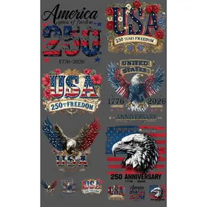 AMERICA 250 YEARS (1) PREMADE GANGSHEET - 22X36 DTF TRANSFERS - DIRECT TO FILM