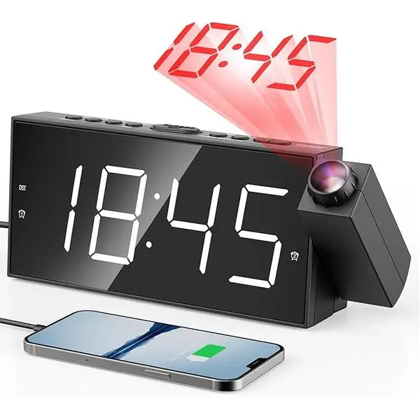 White Digits; Red Projection