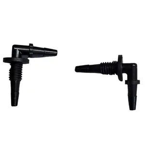 Pack of 6 - 90 Degrees Right Angle Cap Connector for 1/8" Plastic Hose (Fits UV Ciss Hose Tubing and Jugs)