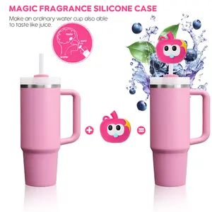 ScentSip Fragrance Refill Pack for Air Water Bottles (fits any cup shape), (40oz cup + 1 apple flavor box + 3 fruit pods), BPA-free Zero sugar, zero calories, creating a new way to drink water