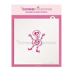 Skeleton in a Pumpkin Stencil - Drawn by Krista