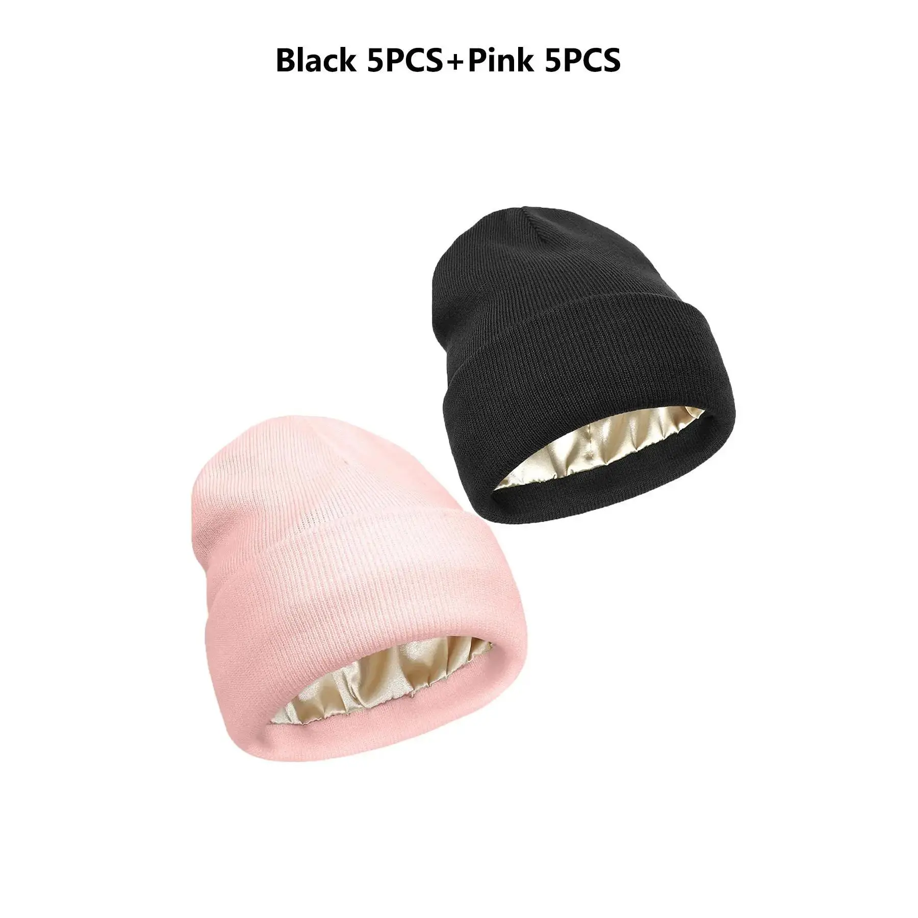 Black*5 pcs+Baby Pink*5 pcs