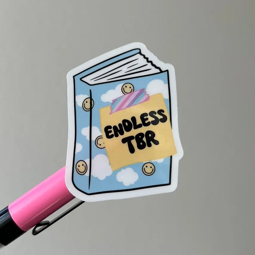 Endless TBR vinyl sticker die cut