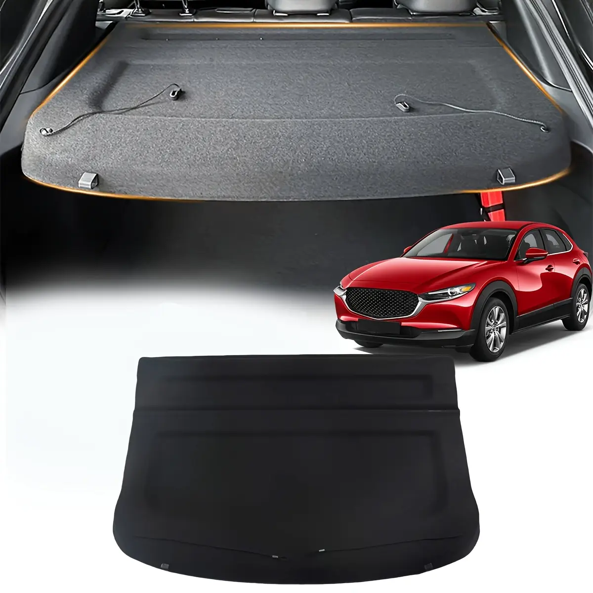 2020-2024 – Mazda CX-30 Retractable Trunk Cargo Cover – Heavy-Duty Canvas | UV Protection | No Drill | Manual Tailgate Only