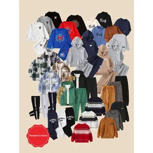 Random Selection: 6-Piece Spring/Fall Boys' Outfit Set (Ages 3–12) – Trendy, Versatile Top + Pants (Color and Style Will Be Randomly Selected). Please Do Not Purchase If This Is an Issue.
