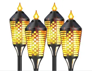 Outdoor Space Solar  Torches - (2 4 6) Pack of  Waterproof Torches with Flickering Flames for Yard, Deck, Garden, and Patio Decoration