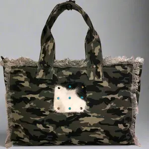 Cowhide Canvas Weekender Bag