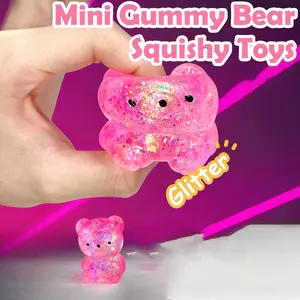 1pc Bear Squishy Toys Stress Balls for Adults, Squeeze Stress Ball Fidget Toys, Stress Relief Toy Party Favors, Random Color