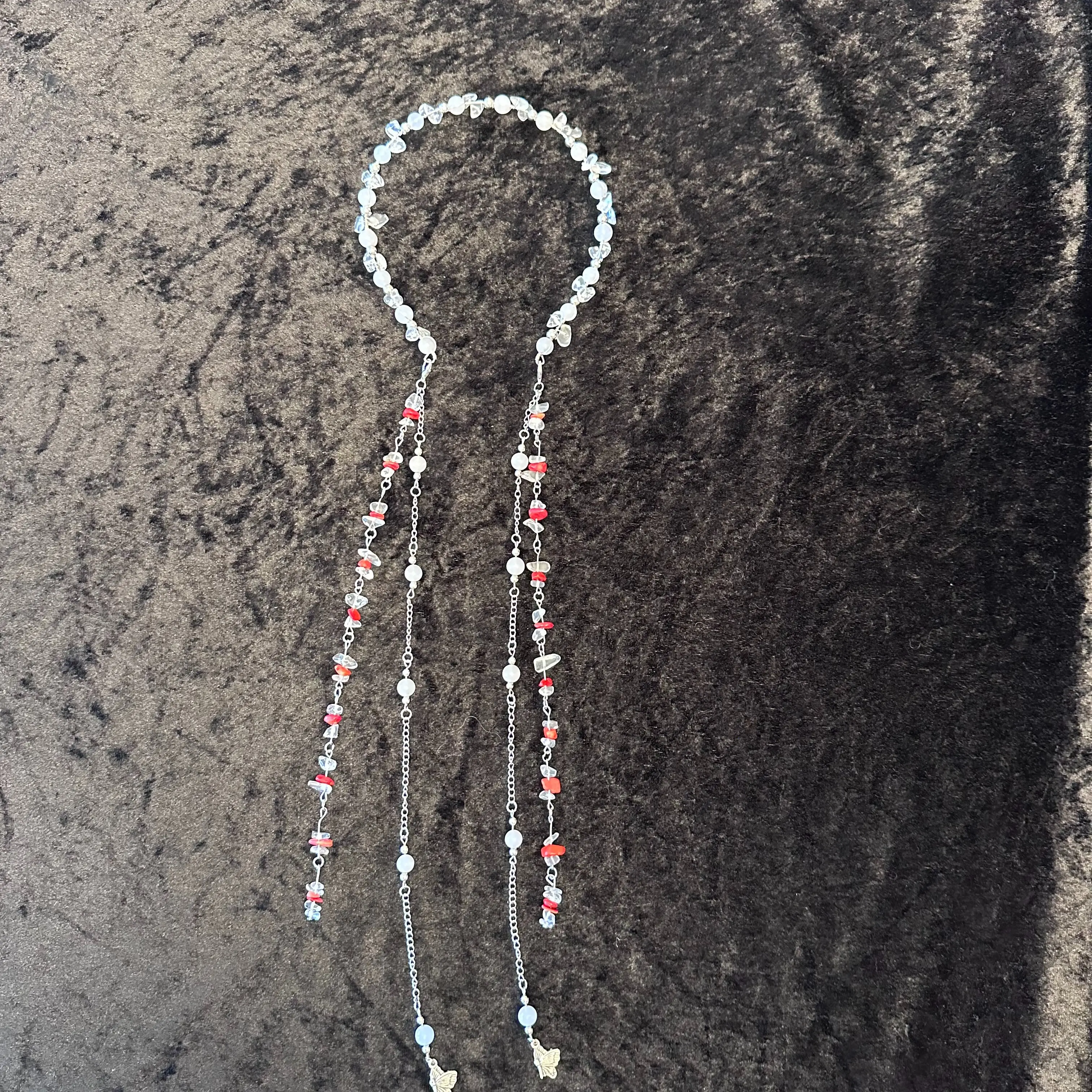 wired headband with crystal chips 