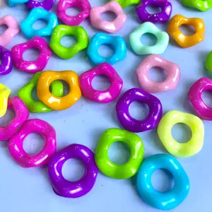[Kingward] 16mm Wavy Spacers Mix Colors for DIY Pens Keychains Phone Chains