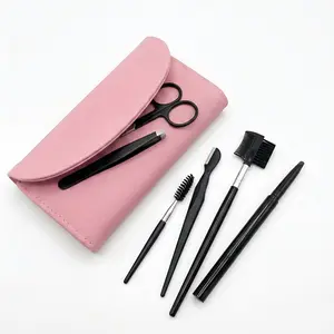 Eyebrow Grooming Kit 8PCS Professional Brow Shaping Tools Set Tweezers Scissors Razor Brush for Perfect Brows Makeup Kit