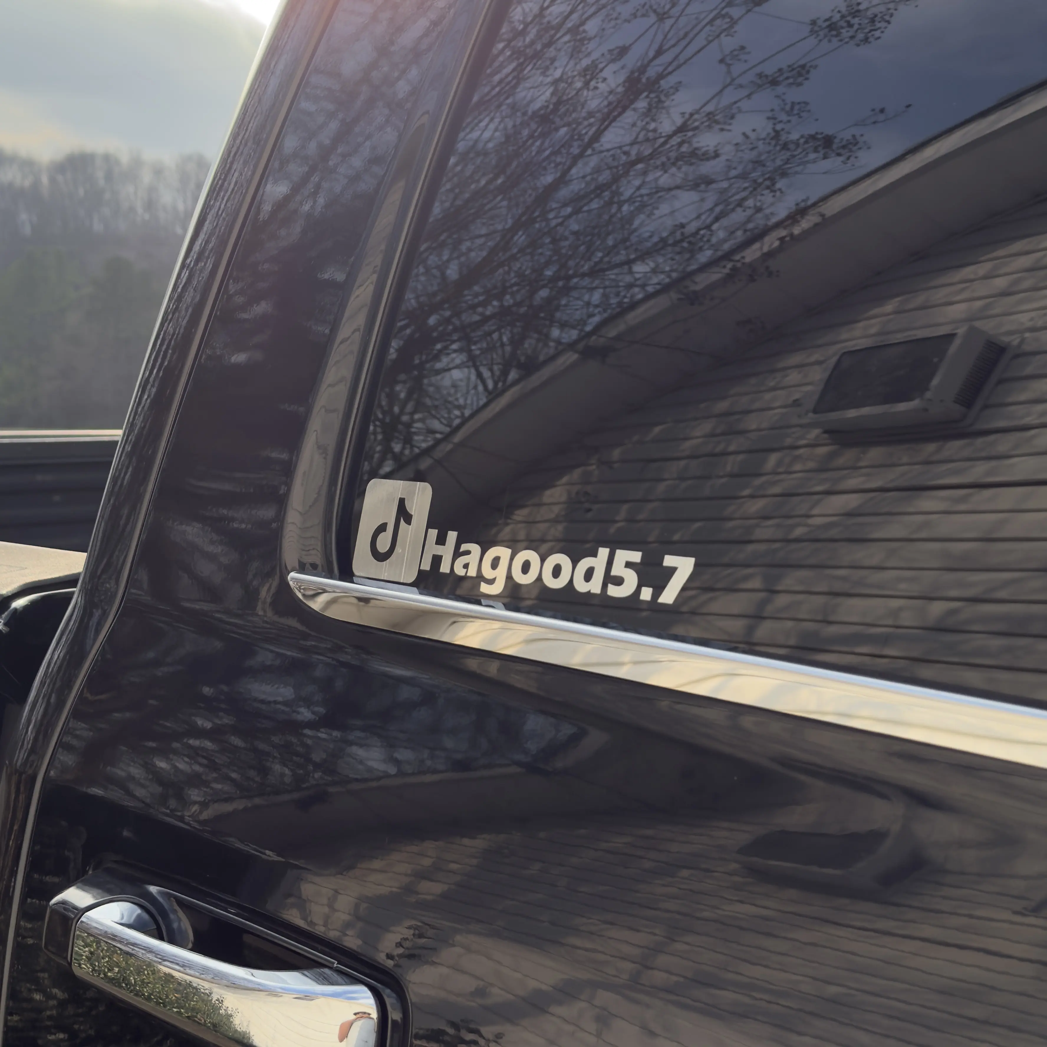 Social Handle Decal for Social Media Profiles Promote Your Handle Clear and Easy to Apply Decal for TikTok and Instagram