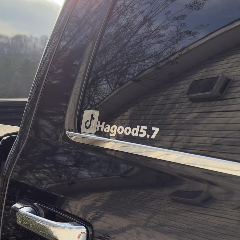 Social Handle Decal for Social Media Profiles Promote Your Handle Clear and Easy to Apply Decal for TikTok and Instagram