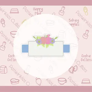 Floral Rolling Pin Cookie Cutter