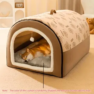 2 in 1 Detachable Pet House, Pet Bed with Handle, Shaped Beds, Pet Nest, Indoor Pet Nest, Pet Supplies for Small Medium Large Dogs & Cats
