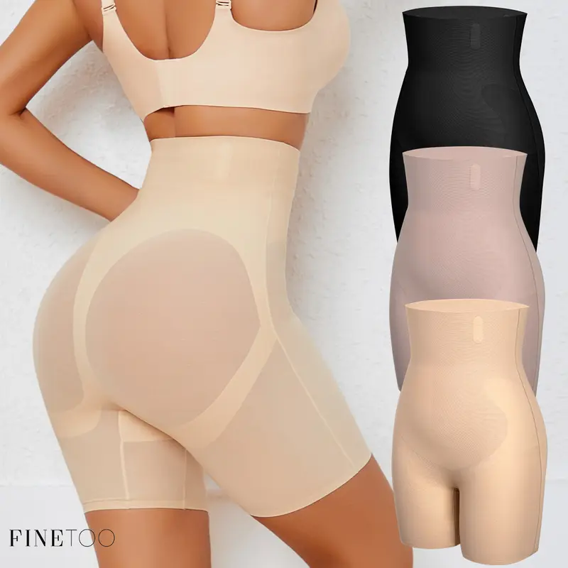 FINETOO Shapewear for Women – Seamless High Waist Tummy Control Boxer Shorts, Butt Lifting & Comfortable Fit, S-XXXL