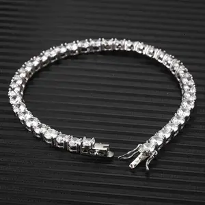 [ICE HUE] Unisex 18K Gold Vacuum Plated Copper Bubble Links Tennis Chain Bracelet with 5A+ Sri Lanka Zircon, All-Pave CZ Stones - Hip Hop Jewelry, Casual Wear, Luxury Daily Accessory, High-End Gift Idea