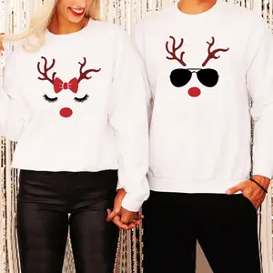 Xmas Couple Matching Shirts, Matching Reindeer Couple Sweatshirt, Couples Christmas Sweaters, Couples Christmas Gift, Christmas Outfits