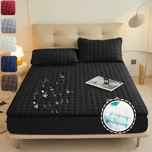 Waterproof Mattress Cover, Fitted Sheet, 12 Colors Available, Multiple Sizes, Suitable for Bedroom, Guest Room, Dormitory, Waterproof Mattress Pad