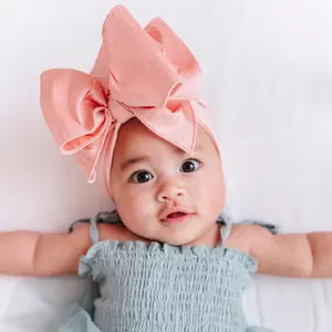 Baby Bling® Classic Bow soft nylon/spandex wide headband with big bow