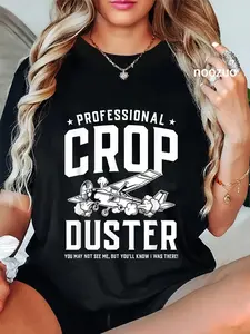 100% Cotton Mens Professional Crop Duster Funny Sarcastic Farting T-Shirt