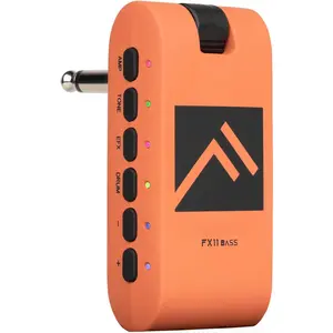 Bass Headphone Amp Portable Modeling Headphone Amplifier with 28 Drum Grooves 7 Amp Models Built-in Effects 5 Tone Color Support  USB Audio Recording&Playback OTG Function Rechargeable