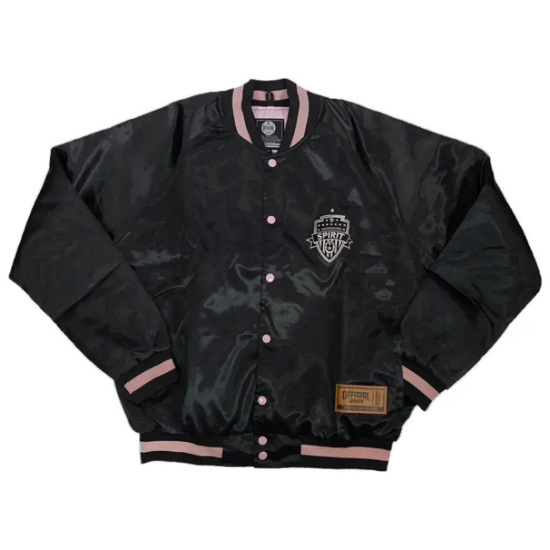Washington Spirit Cherry Satin Bomber Jacket