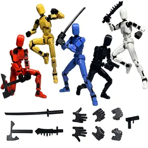 NODIA PopJoy Titan T13 3D Printed Resin Action Figure Kit, Realistic Multi-Jointed Articulated Poseable Robot with Weapons, DIY Build-Your-Own Hero Desk Toy Gift for Teenage Boys, Articulated Figures,summervibes summervibes