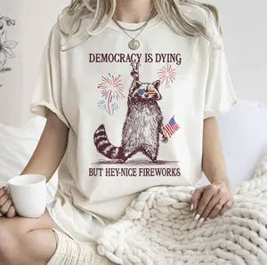 Fourth of July Protest Shirt, But Hey Nice Fireworks Tee, Racoon T-Shirt, USA Tee, 4th Of July Gifts, Feminist Shirt Top Womenswear