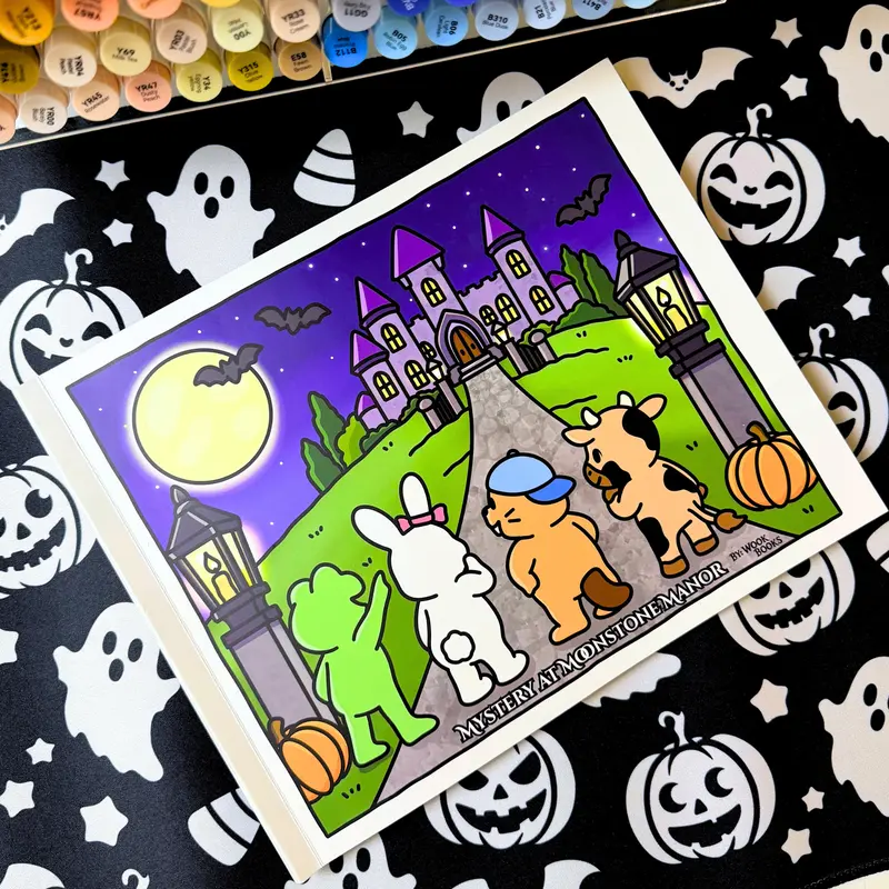 Moonstone Manor – Premium Coloring and Activity Book by Wook Books