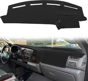 Dashboard Cover Dash Cover Mat Pad Carpet Custom Fit for 2005 2006 2007  F250 F350 F450 F550 Super Duty Pickup  (Black) J134