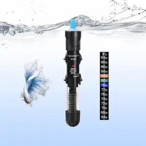 Aquarium Heater, 50W Fish Tank Heater, Adjustable Submersible Water Thermostat with Thermometer