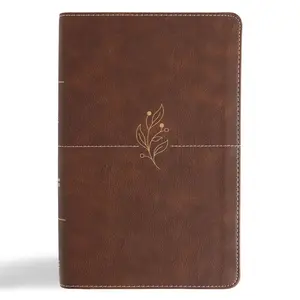 CSB Single-Column Personal Size Bible, Digital Study Edition, Brown LeatherTouch, Black Letter, Presentation Page, Full-Color Maps, Easy-to-Read Bible Serif Type